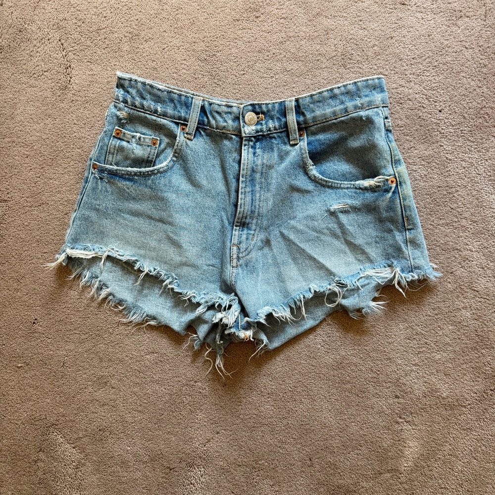 Zara Light Blue Denim Shorts